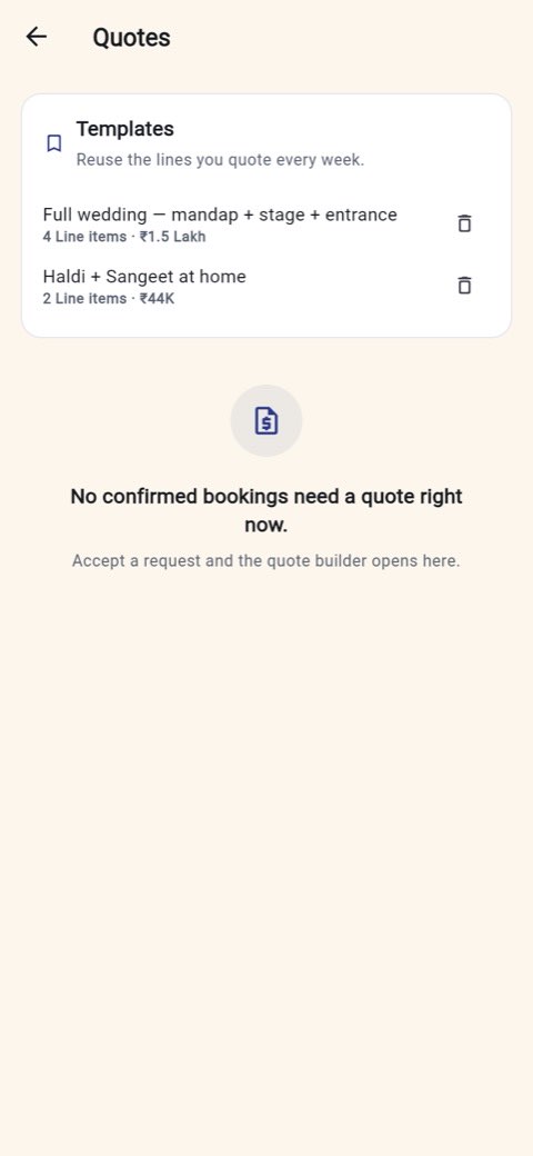 The quote builder with reusable templates